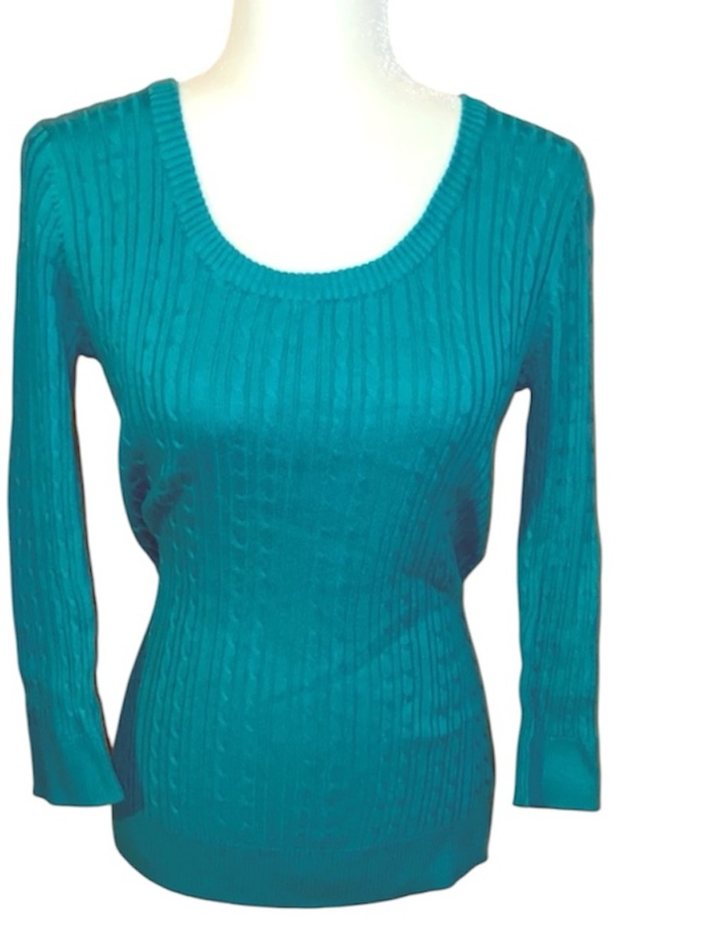 Croft & Barrow Turquoise Fitted Sweater